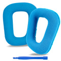 Replacement Ear Pads for Logitech G430, G930, G35, F450, G432, G332 Headphones, Ear Covers (Mesh Fabric/Blue)