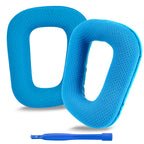 Replacement Ear Pads for Logitech G430, G930, G35, F450, G432, G332 Headphones, Ear Covers (Mesh Fabric/Blue)