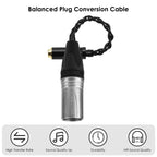Linkidea 4-Pin XLR Male to 4.4mm Female Balanced Headphone Adapter Cable, OCC Silver-Plated Copper Audio Converter for Headphone Amplifiers, DAC Amps, Balanced Headphone Cables, 8 in