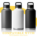 Linkidea Water Bottle Boot Compatible with YETI Rambler Bottle 64oz, Silicone Water Bottle Bottom Sleeve Cover Protector, Waterbottle Bumper (Yellow)