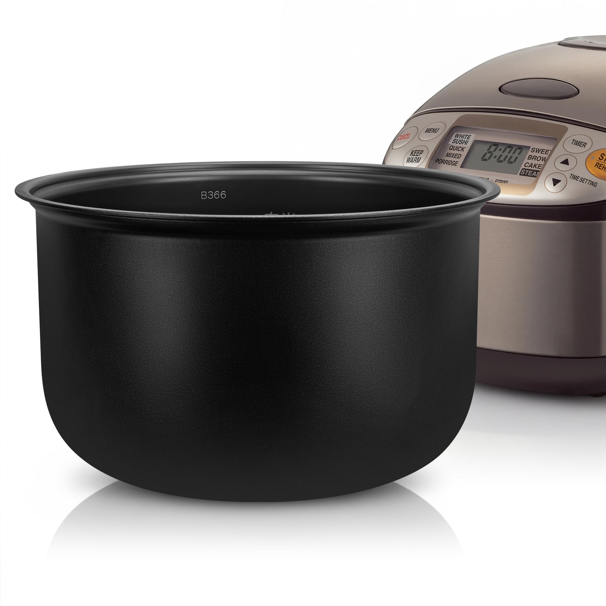 Linkidea Rice Cooker Aluminum Alloy Inner Pot Compatible with Zojirushi NL-AAC10,NS-TSC10, Dishwasher Safe, Replacement Bowl