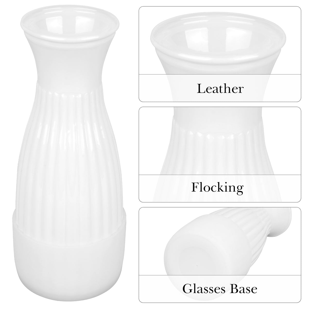Unbreakable Car Vase for Cup Holder - Durable Plastic Design, Compatible with Most Vehicle Cup Holders, Ideal Decorative Accessory for Cars, Trucks, and SUVs (White)