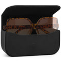 Linkidea Oversized Sunglasses Case, Large Frame Glasses Case for Sunglass, Eyeglasses Travel Bag Compatible with Rayban Aviator Reverse/New Wayfarer/Various Brand Models (Black)