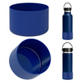 Linkidea 2 Pack Water Bottle Boot Compatible with Hydro Flask Wide Mouth Bottle 12oz/14oz/16oz/18oz/20oz, Silicone Bottle Bottom Sleeve Bumper Protector (Cobalt)