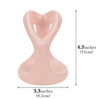 Linkidea Countertop Manual Toothbrush Holder for Bathroom, Unique Ceramic Vanity Organizer Stand Compatible with Oral-B CrossAction, Colgate Extra Clean, Reach Essentials Toothbrush (Pink)