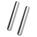 Linkidea 2-Pack Stainless Steel Cigar Tubes, 6.5" Travel Case for Single Cigar up to 5.9" Long & 50 Ring Gauge, Crush-Resistant Airtight Storage (Silver)