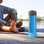 Linkidea 2 Pack Water Bottle Boot Compatible with Contigo Jackson Chill 2.0 20oz/24oz, Cortland 24oz, Silicone Anti-Slip Bottle Bottom Bumper Protector (Blue)