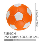 Linkidea Curve Soccer Ball, Size 4 Swerve Soccer Ball for Kids, Youth Football, Kick Curving Like The Pros, Backyard Game Gift for Boys and Girls (Orange)