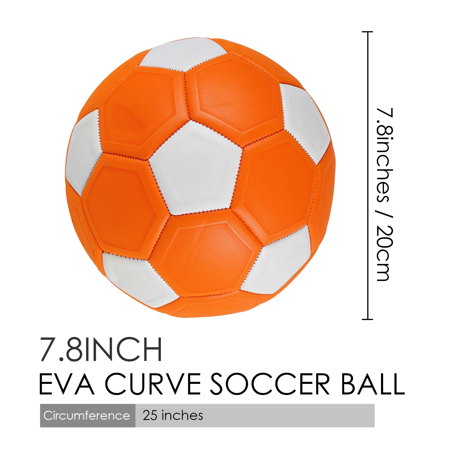 Linkidea Curve Soccer Ball, Size 4 Swerve Soccer Ball for Kids, Youth Football, Kick Curving Like The Pros, Backyard Game Gift for Boys and Girls (Orange)