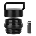 Linkidea Water Bottle Lid Built-in Tea Infuser Compatible with YETI Rambler Bottle 18oz/26oz/36oz/46oz/64oz Chug Cap, Water Bottle Replacement Cap with Handle, Fruit and Ice Strainer (Black)