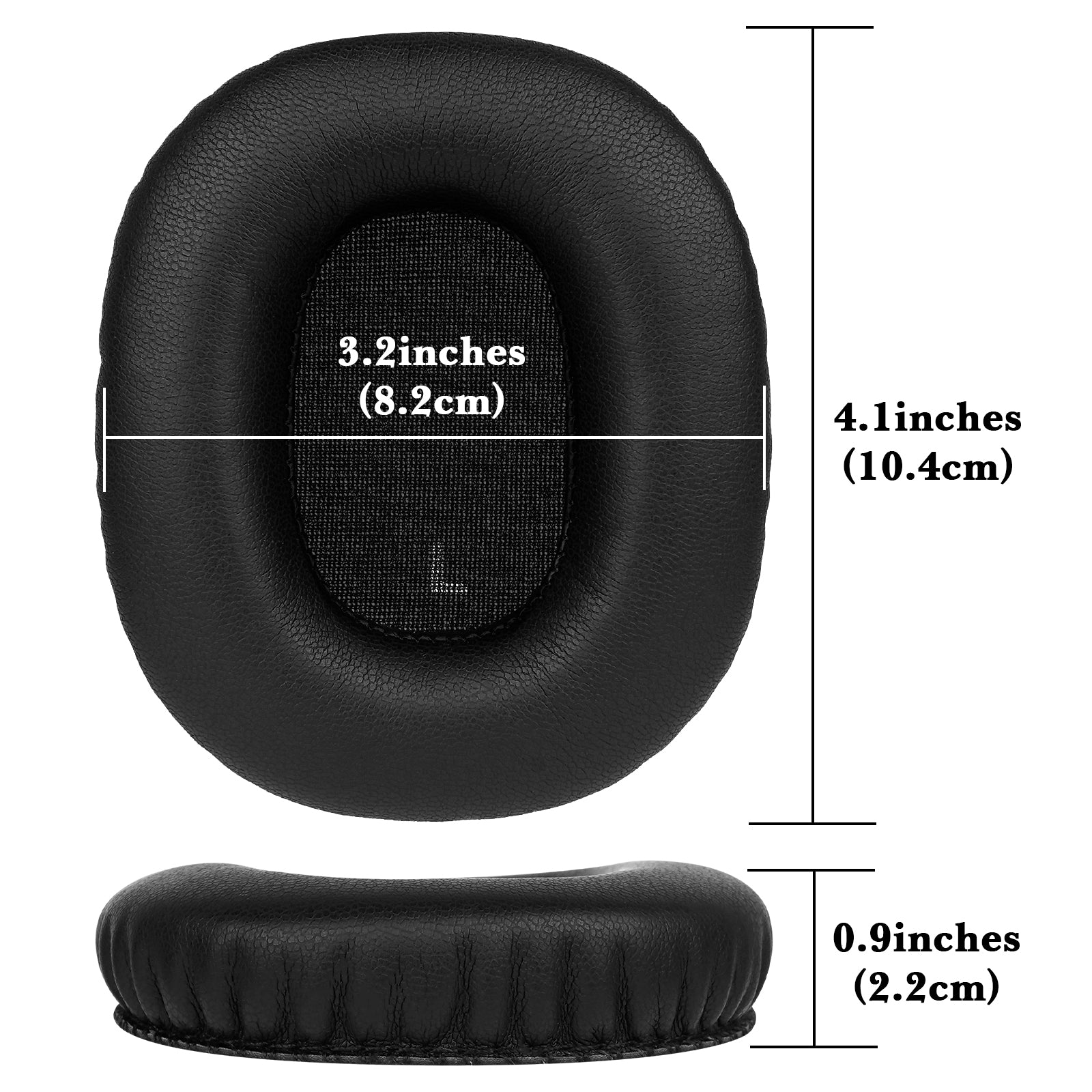 Linkidea Replacement Ear Pads for Marshall Monitor (First Gen) Headphones Ear Cushions, Headset Earpads (Protein Leather / Black)