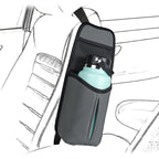 Linkidea Car Seat Side Water Bottle Organizer Compatible with YETI Rambler Bottle 26oz/36oz, Owala FreeSip 32oz/40oz, Vehicle Seat Side Storage Hanging Bag Holder for Large Bottles, Grey