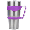 Linkidea Tumbler Handle Compatible with 30oz YETI Rambler, OZARK TRAIL Tumbler, Portable Anti Slip Travel Mug Grip, Purple