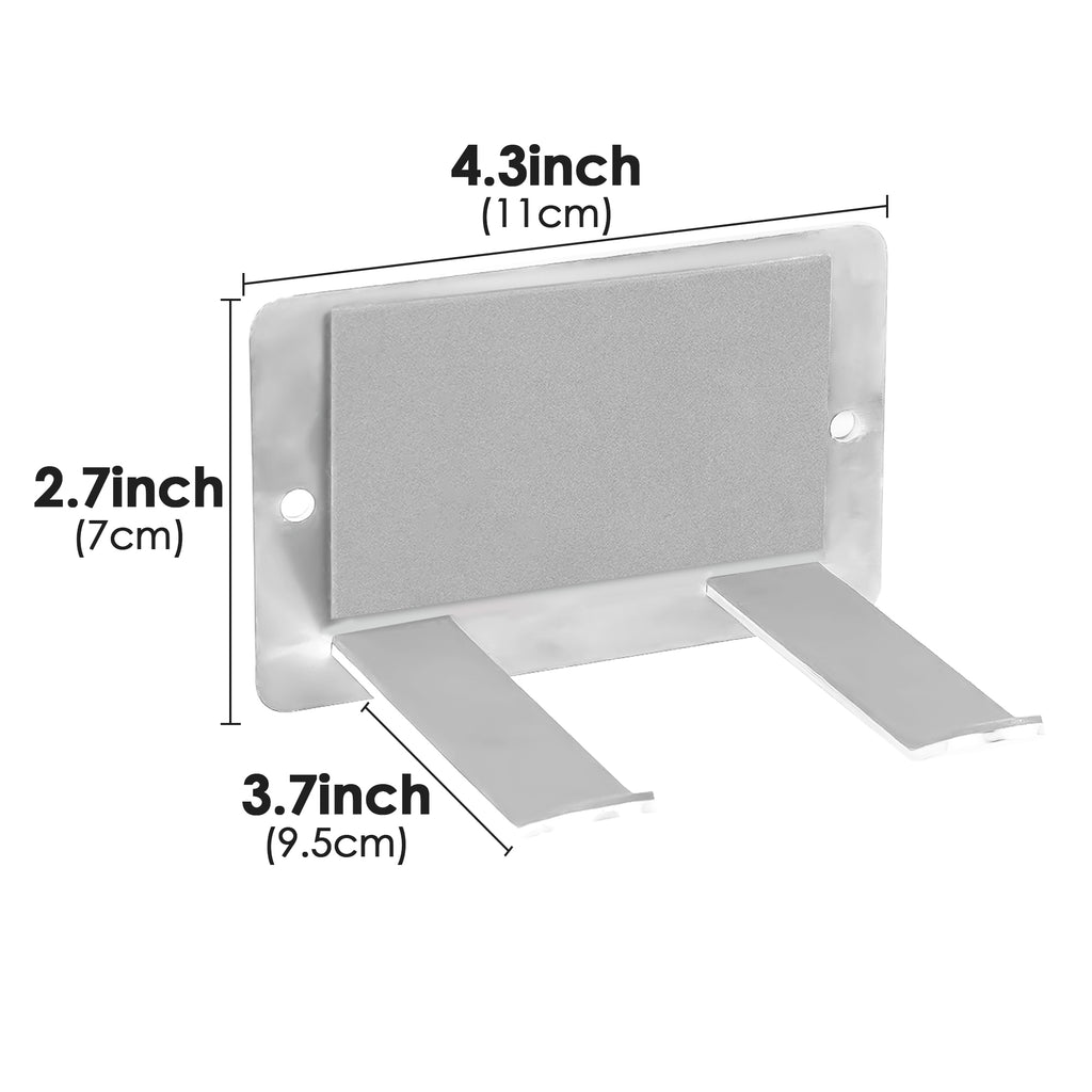 Linkidea Wall Mounted Hair Dryer Holder with Hooks, Screw or Self-Adhesive Organizer Stand, Compatible with Dyson Origin & Nural Series Hair Dryers (Silver)