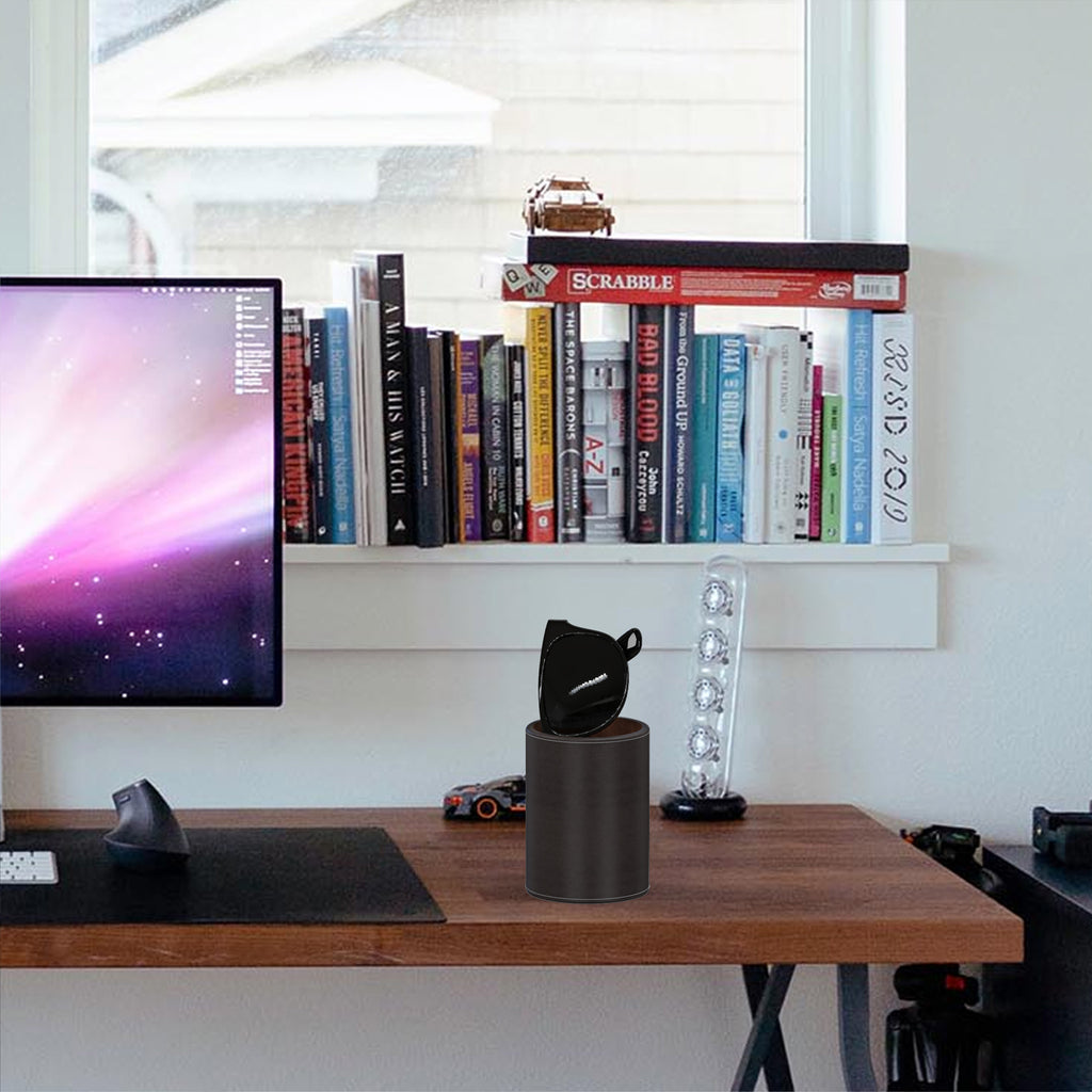 Glasses Desk Holder Stand for Reading Eyeglasses Compatible with Extra Large Glasses, Vegan Leather Glasses Holder for Nightstand, Glasses Storage (XXL, Brown)