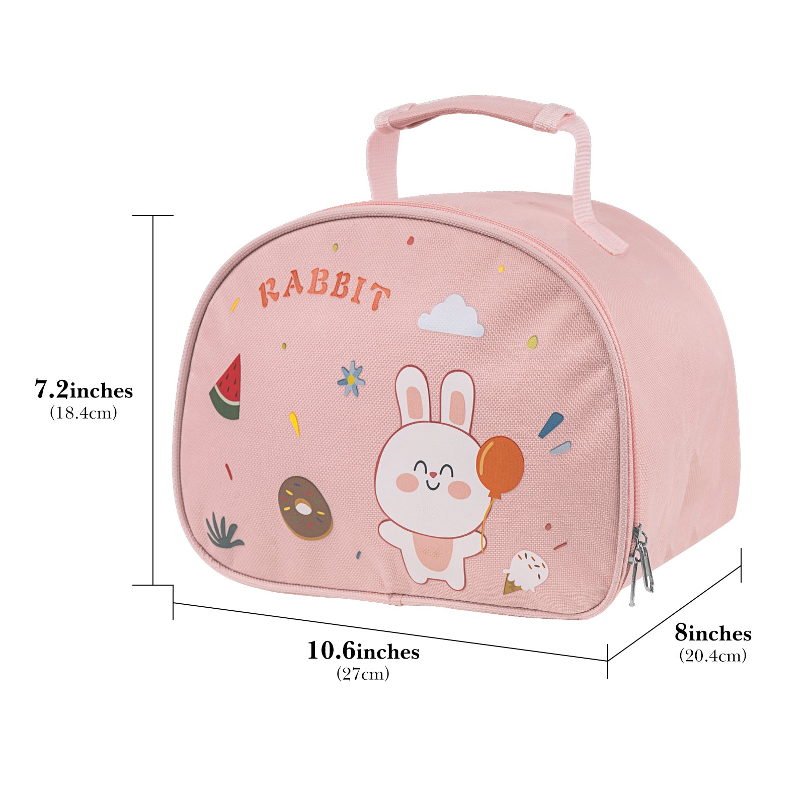 Linkidea Lunch Tote Bag, Large Capacity Lunch Tote Bag with Hand Strap, Reusable Lunch Box Bag for Outdoor, Compatible with B.Box, Sunhanny, Pedeco, QQKO, Xgxn Lunch Box (Pink)