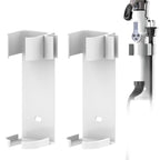 Linkidea 2 Pack Curling Iron Holder Wall Mount for Devices Diameter Under 1.38" (3.5CM), Hair Styling Tool Storage Organizer, Hairdressing Hanging Rack Stand for Flat Irons, Curling Wands (White)