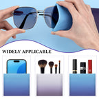 Extra Large Sunglasses Pouch Case, 2 Pack Vegan Leather Sun Glasses Organizer Soft Bag Compatible with GG0595S GG0875S RB4098 RB3825 RB4376 PO3352S PO3328S PO3311S