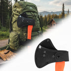 Linkidea Nylon Axe Sheath Cover for 4-Inch Axe Edge, Heavy Duty Hatchet Protector Case with Double Snap, Durable Oxford Fabric Head Cover Scabbard for Camping Outdoor Survival (Black)
