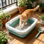 10 Pack Cat Litter Sifting Liners with Built-In Mesh Filter, Tear-Resistant Disposable Litter Box Bags, Easy Clean Liners for Open, Covered and Drawer Litter Boxes