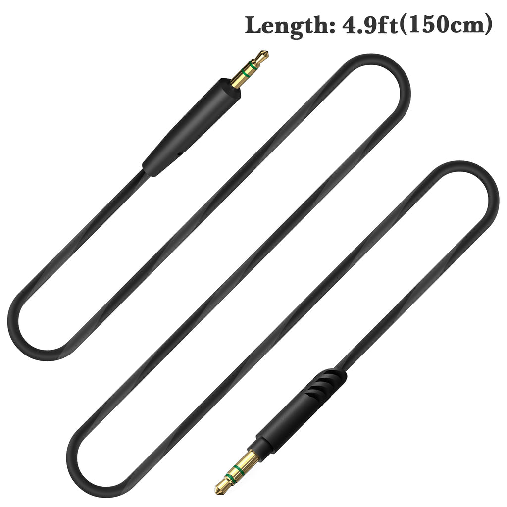 Linkidea Audio Cable for Sennheiser PXC 550, PXC 550 II, Momentum 4, Accentum Plus Headphones, 3.5mm to 2.5mm Replacement Aux Cord (5 ft/1.5 m)