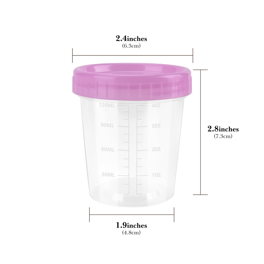 Linkidea 16 Pack Condiment Containers with Lids, Small Salad Dressing Container to Go with Scale Mark, Reusable Stackable Plastic Dip Sauce Containers (4 Oz)