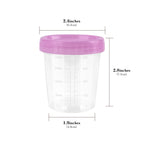Linkidea 16 Pack Condiment Containers with Lids, Small Salad Dressing Container to Go with Scale Mark, Reusable Stackable Plastic Dip Sauce Containers (4 Oz)