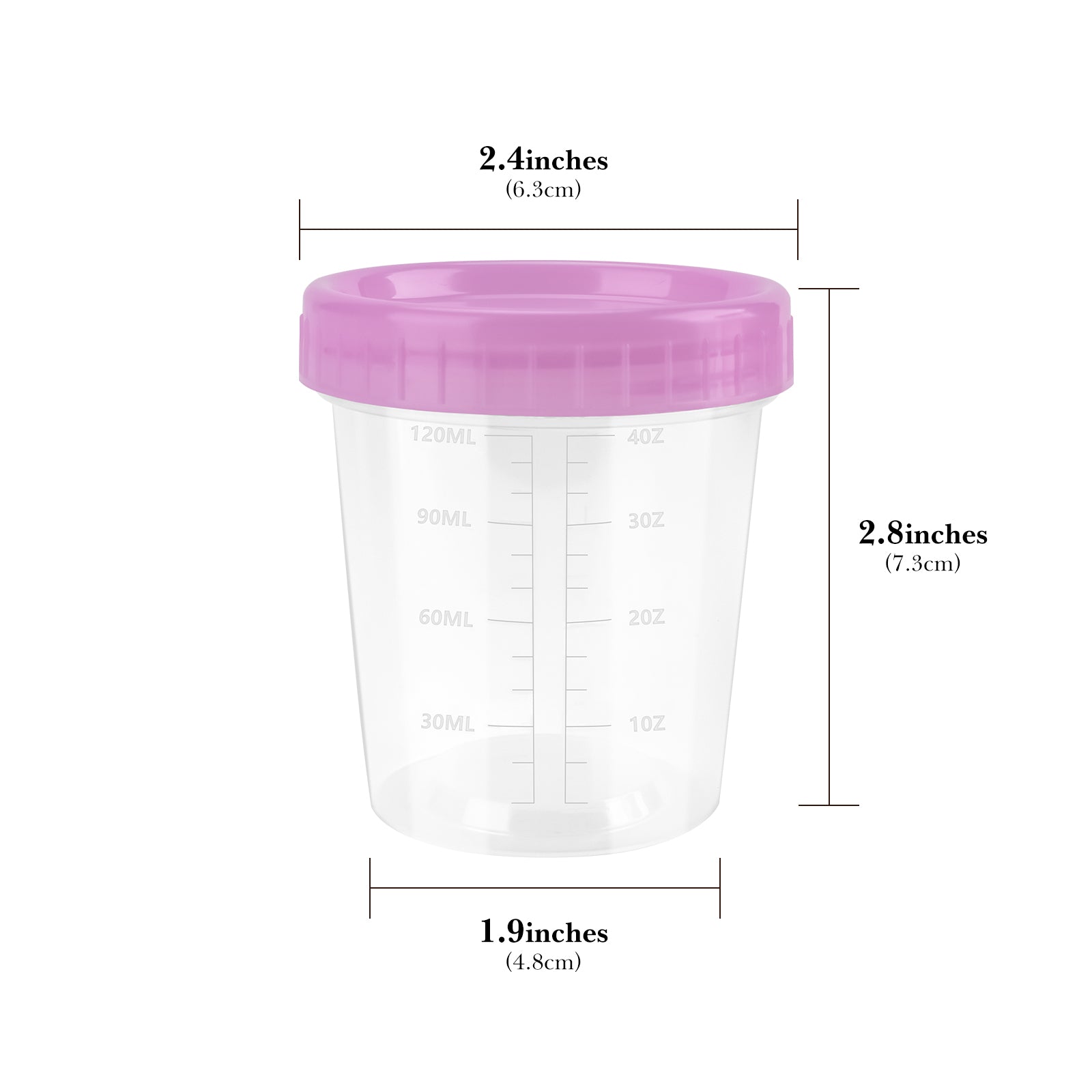 Linkidea 16 Pack Condiment Containers with Lids, Small Salad Dressing Container to Go with Scale Mark, Reusable Stackable Plastic Dip Sauce Containers (4 Oz)
