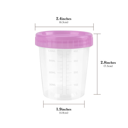 Linkidea 16 Pack Condiment Containers with Lids, Small Salad Dressing Container to Go with Scale Mark, Reusable Stackable Plastic Dip Sauce Containers (4 Oz)