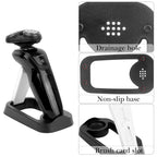 Linkidea Electric Razor Holder for Men, Folding Shaver Storage Stand, Shower Organizer Compatible with Philips Shaver 2400, Braun Series 3, 5, 6 (Black)