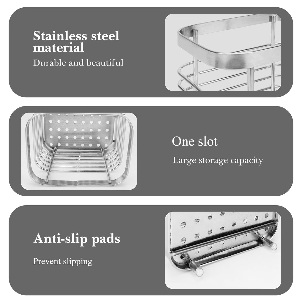 Linkidea Electric Toothbrush Holder, Stainless Vanity Toothpaste Stand, Single Slot Organizer Compatible with Oral-B iO Series, Philip Sonicare ProtectiveClean (Silver)