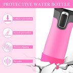 Linkidea 2 Pack Water Bottle Boot Compatible with Contigo West Loop 2.0 16oz/20oz/24oz, Huron 2.0 16oz/20oz, Silicone Anti-Slip Bottle Bottom Bumper Protector (Pink)