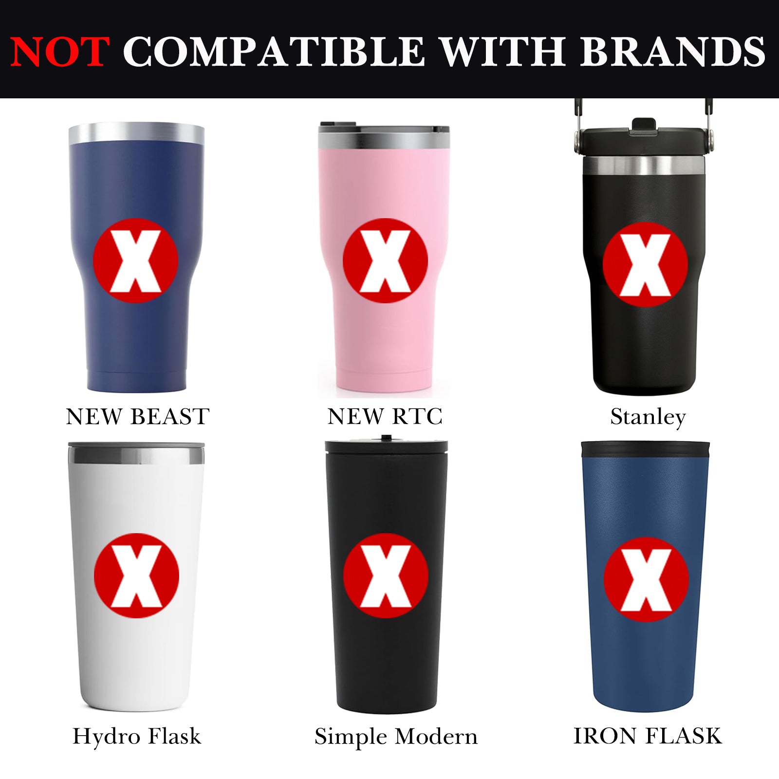 Linkidea 20oz Tumbler Lid Compatible with YETI Rambler, SUNWILL, WETOWETO, 4 Pack Replacement Spill Proof Lids for 3.2" Cup Mouth