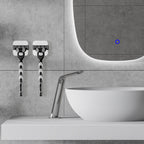 Linkidea 5 Pack Plastic Wall Mounted Razor Holder, Self-Adhesive Shaver Hook for Bathroom Shower, Space-Saving Storage Compatible with Gillette Vector 3 Razors
