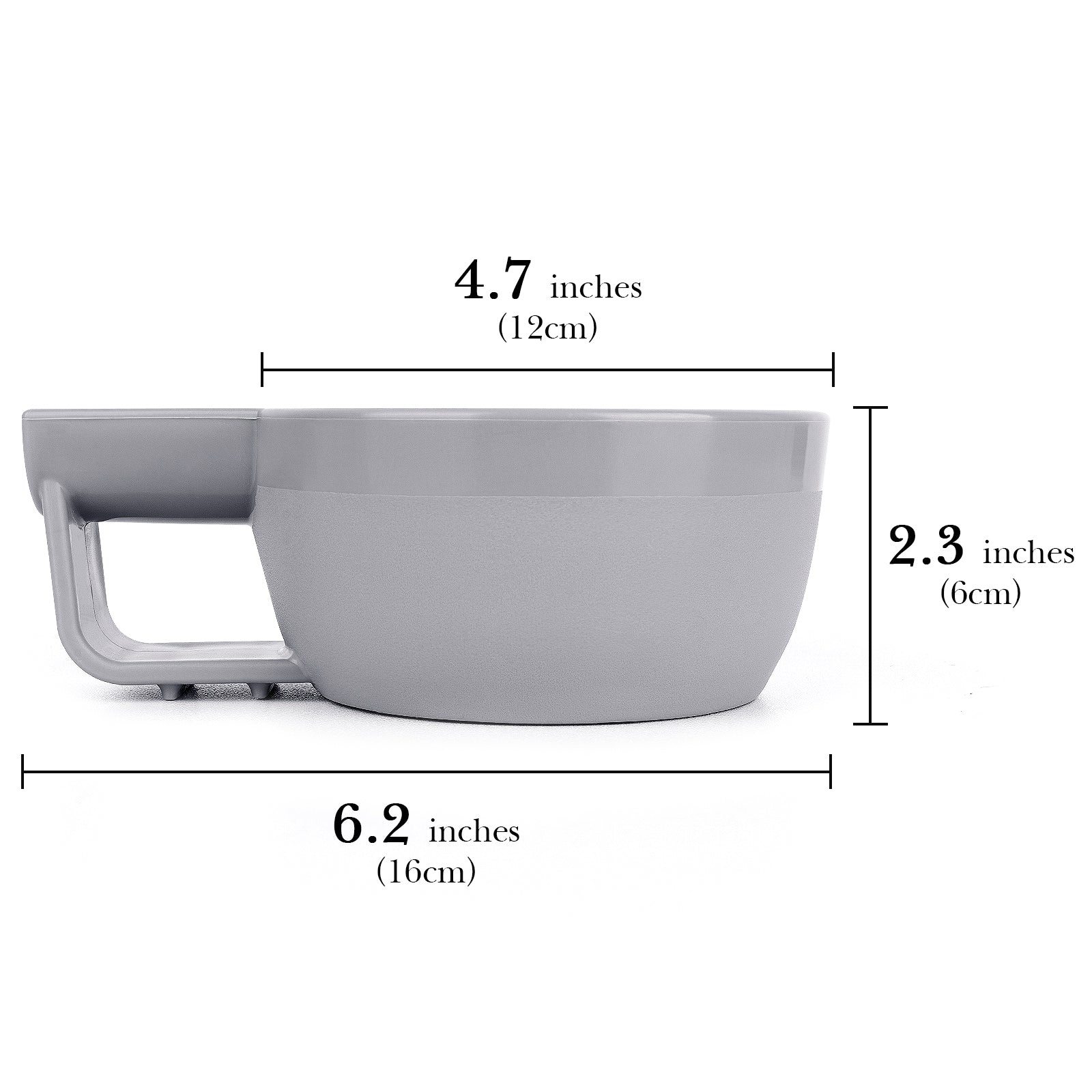 Linkidea Plastic Shaving Soap Bowl with Non-slip Handle, Wide Mouth, Large Capacity, Easier to Lather Ridges, Wet Razor Shave Cream Bowl for Men (Grey)