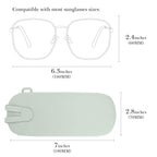 Extra Large Sunglasses Pouch Case, Silicone Oversized Sun Glasses Organizer Soft Bag Compatible with TOM FORD FT0965 FT0992 Gucci GG1105S GG1377S PR 29YS Runway (XXL, Green)