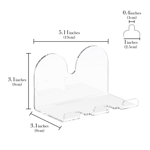 Linkidea 2 Pack Shower Wall Mount Razor Holder, Shaver & Shaving Gel Can Storage Organizer, Bathroom Organizer Compatible with Vikings Blade Chieftain, Merkur 23C (White)
