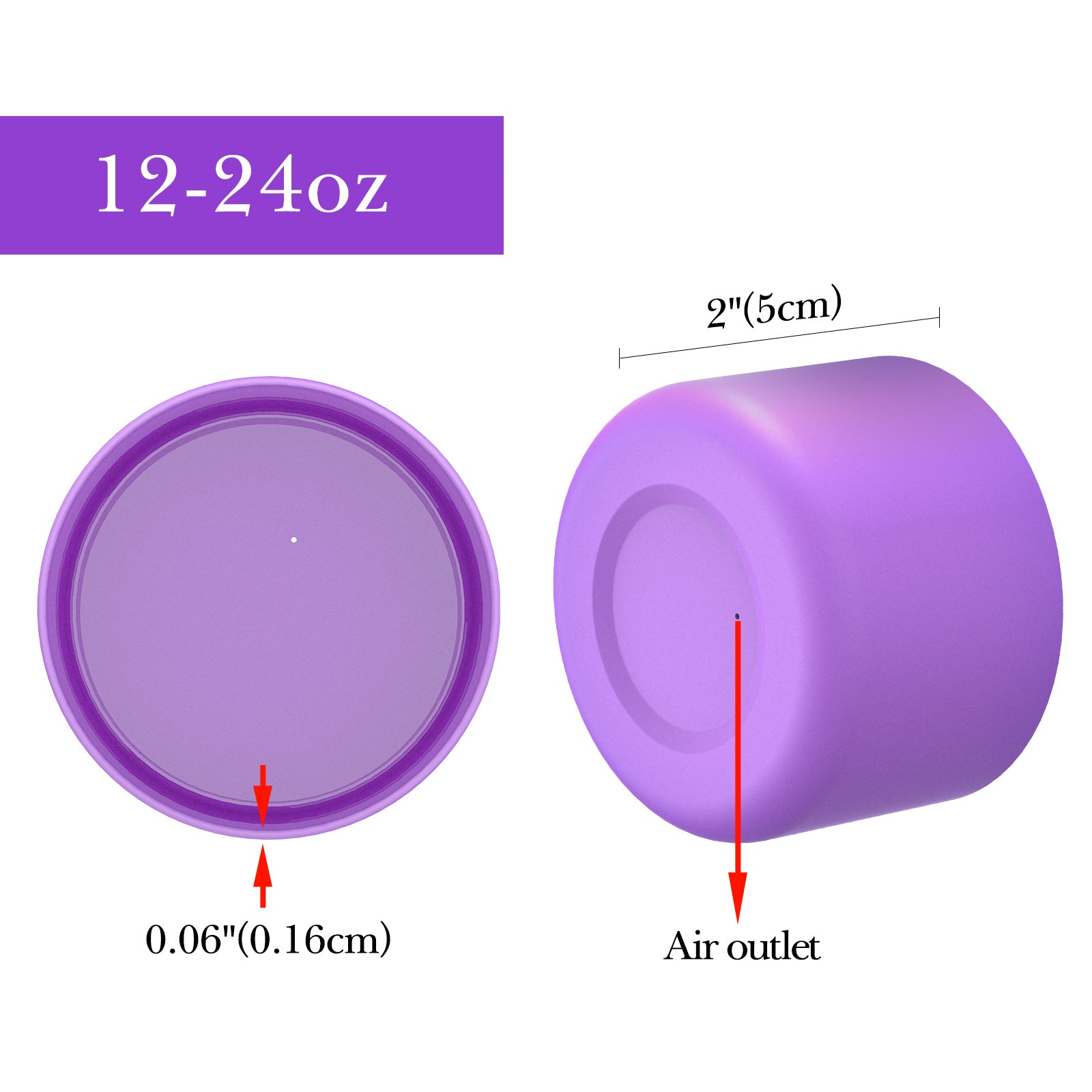 Linkidea 2 Pack Water Bottle Boot Compatible with IRON °FLASK Wide/Narrow Mouth 12oz/14oz/16oz/18oz/20oz/22oz/24oz, Silicone Bottle Bottom Sleeve Cover Bumper Protector (Purple)