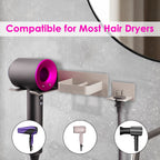 Linkidea Hair Dryer Holder Wall Mounted with Hook, Hairdressing Tools Organizer for Bathroom, Compatible with Dyson Supersonic Origin, Supersonic Neural (Grey)