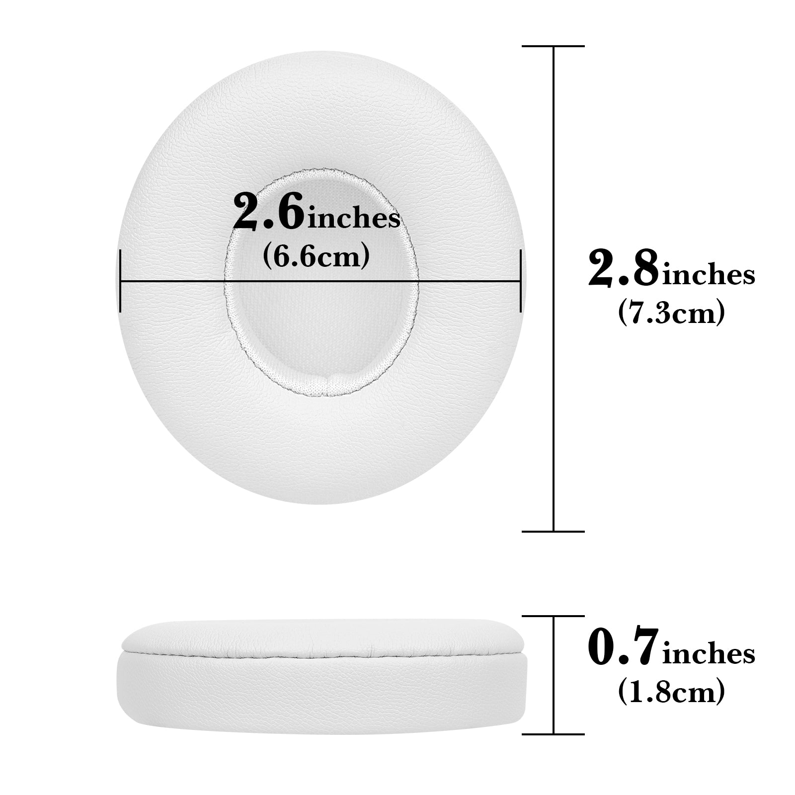 Linkidea Replacement Ear Pads for Beats Solo 4 Wireless On-Ear Headphones, Ear Cushions (Protein Leather / White)