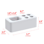 Linkidea Diatomaceous Earth Safety Razor Holder, Quick-Drying Stand Compatible with Vikings Blade Chieftain, Merkur 34C HD, 38C, Shaving Revolution (White)