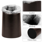 Extra Large Sunglasses Stand Compatible with Car Cup Holder, Plush Lined Vegan Leather Eyewear Storage, Scratch Protection (Brown)