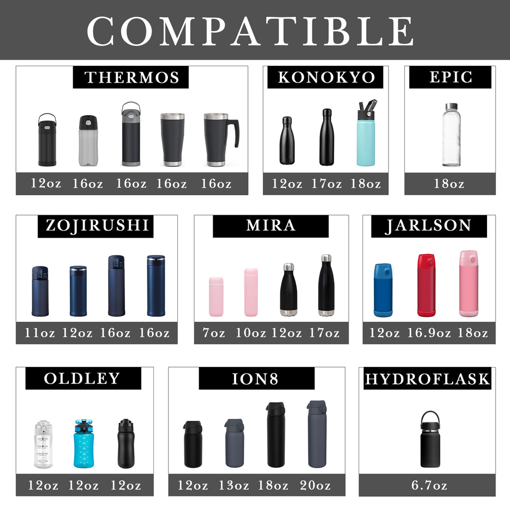 Linkidea 2 Pack Neoprene Water Bottle Boot Compatible with Thermos FUNTAINER Steel/Tritan 12oz/16oz, Ion8 Sport 12oz, JARLSON, Universal 2.3" - 2.7" Bottle Bottom Bumper Protector (Grey)