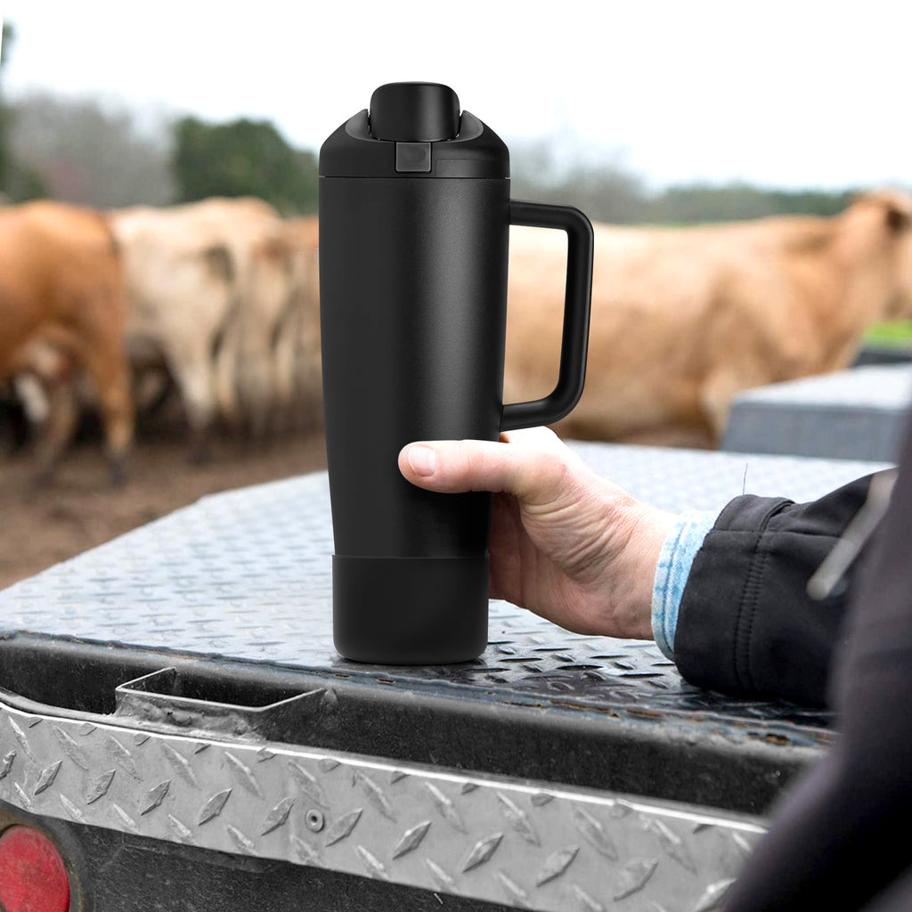Linkidea 2 Pack Water Bottle Boot Compatible with Owala FreeSip Sway Bottle & Tumbler 30oz/40oz, Silicone Anti-Slip Bottle Bottom Sleeve Bumper Protector (Black)