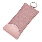 Linkidea Oversized Sunglasses Pouch, Large Frame Glasses Pouch for Sunglass, Eyeglasses Travel Bag Compatible with Rayban Aviator Titanium/Caravan Reverse/Various Brand Models (Pink)