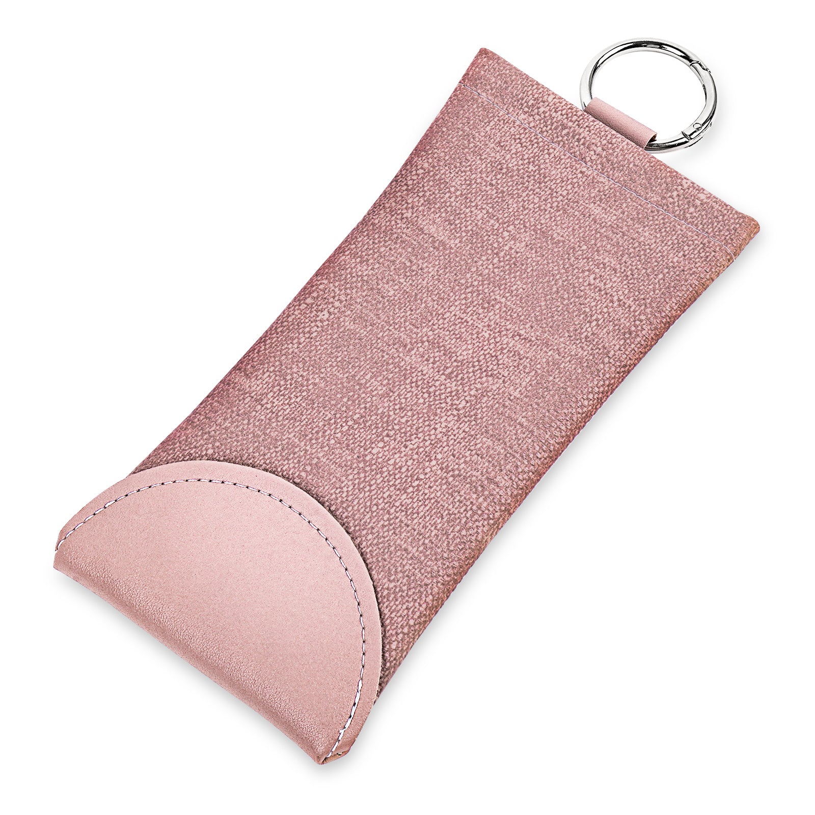 Linkidea Oversized Sunglasses Pouch, Large Frame Glasses Pouch for Sunglass, Eyeglasses Travel Bag Compatible with Rayban Aviator Titanium/Caravan Reverse/Various Brand Models (Pink)