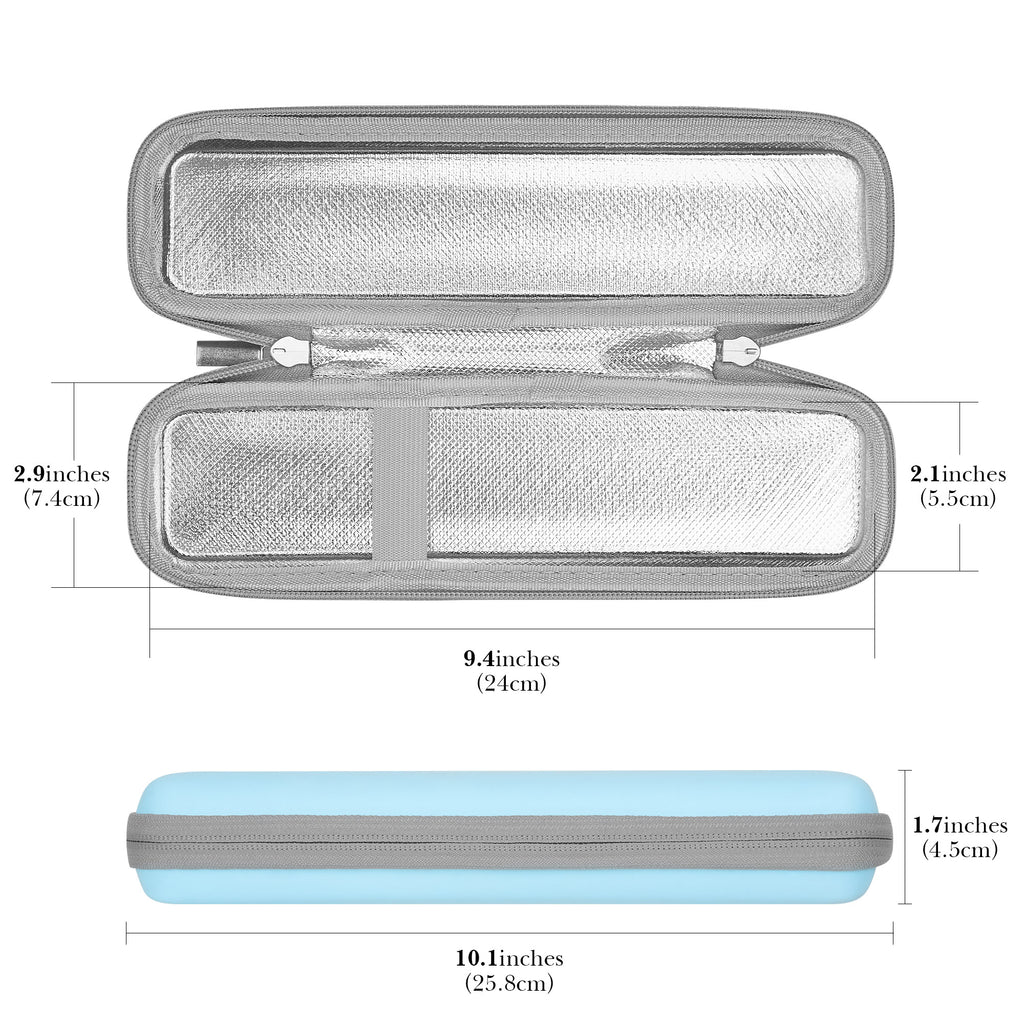 Linkidea Kids Electric Toothbrush Travel Case with Waterproof Lining, Portable Hard Shell Carrying Bag, Protective Storage Box Compatible with Philips Sonicare HX3601, Oral-B Battery (Blue)