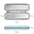 Linkidea Kids Electric Toothbrush Travel Case with Waterproof Lining, Portable Hard Shell Carrying Bag, Protective Storage Box Compatible with Philips Sonicare HX3601, Oral-B Battery (Blue)