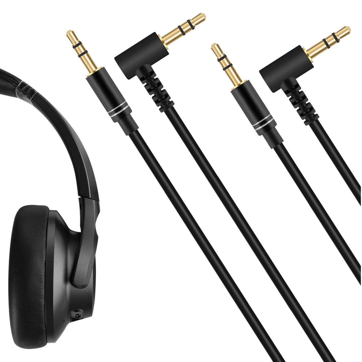 Audio Cable for Soundcore H30i, Life Q35/Q30/Q20 series, Vortex, Q20i, Space 2/One/Q45 Headphones, 3.5mm TRS Replacement Aux Cord (5ft / 1.5 m)