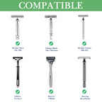 Linkidea 2 Pack Toothbrush & Razor Stand, Shaving Holder for Bathroom Counter, Compatible with Gillette Vector 3, Harry's 5 Blade (Brown)